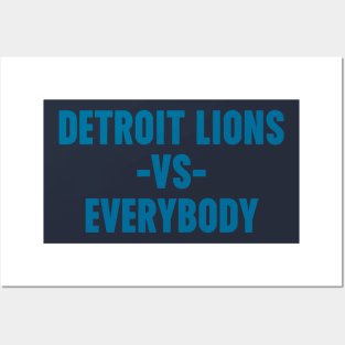 Detroit Lions vs Everybody Posters and Art